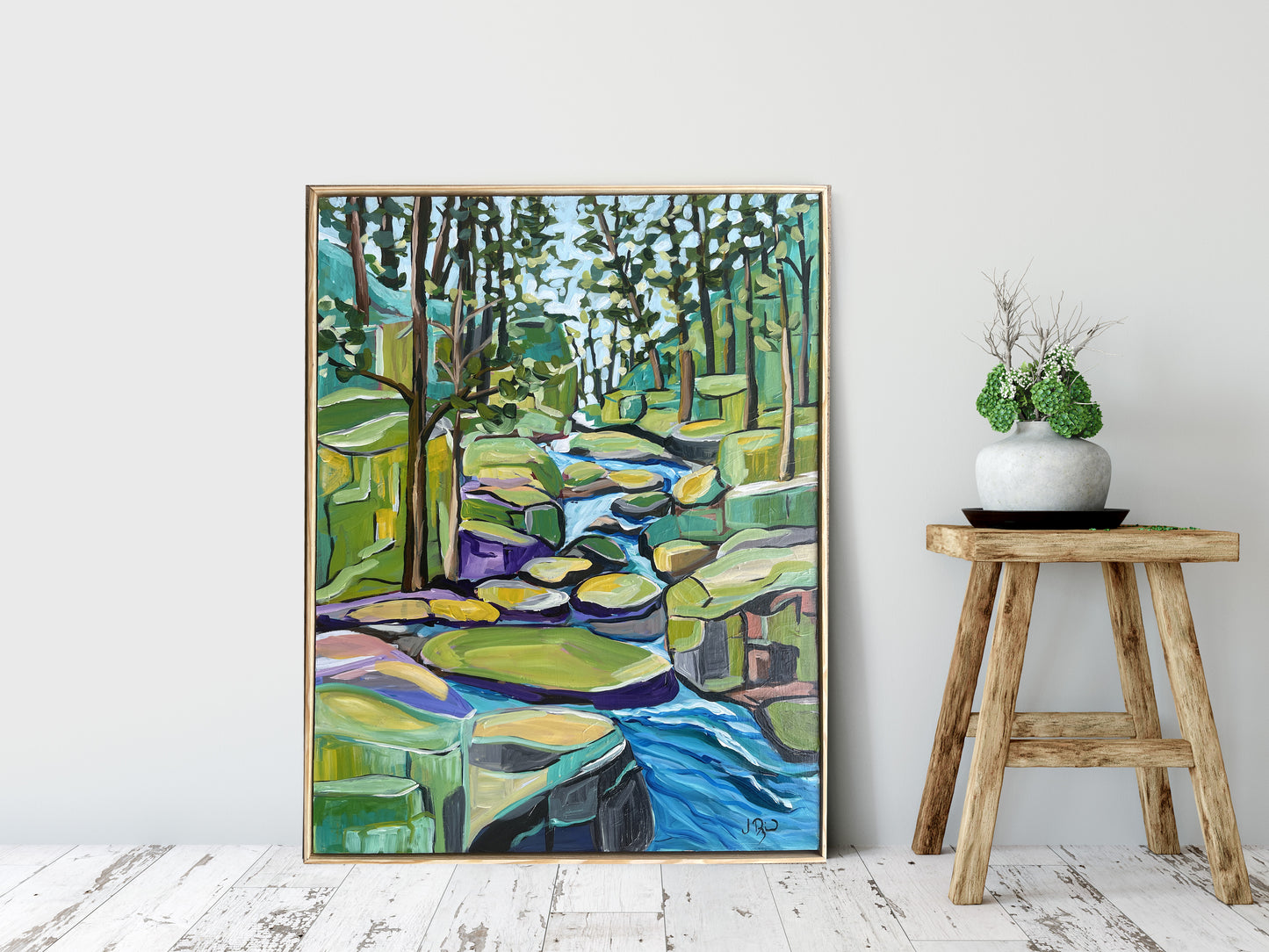 Paintings of Waterfalls in Acrylic